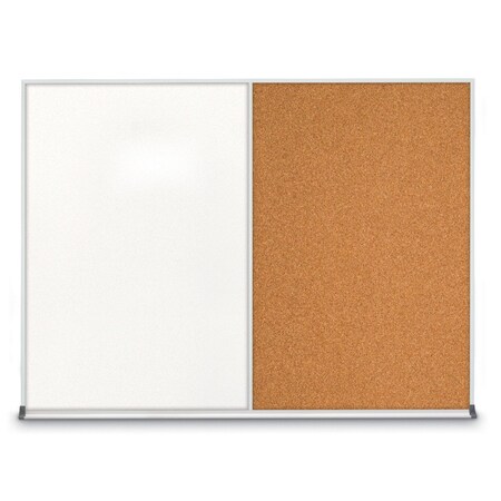 United Visual Products Triple Door Radius Corkboard, 96"X48", B UV8006-BRONZE-FORBO